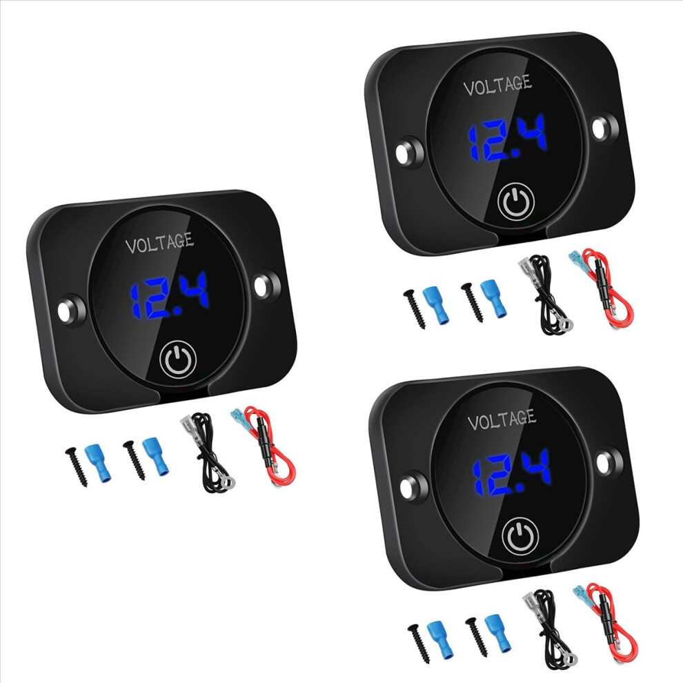 12V Voltage Gauge Dc12v 24V Waterproof For Boat Marine Truck Atv Utv 4713420282388