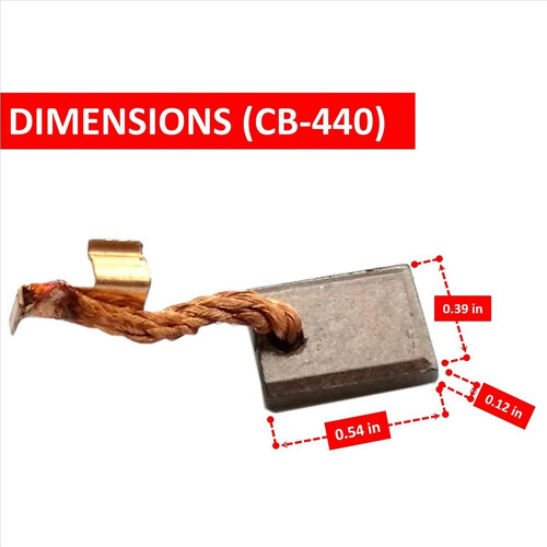 6-PACK CB-440 Carbon Brushes Replacement Carbon Brushes 1
