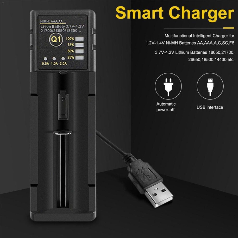 18650 Battery Charger 26650 Usb Smart Nickel Hydrogen Aa Aaa 21700 4713420283644