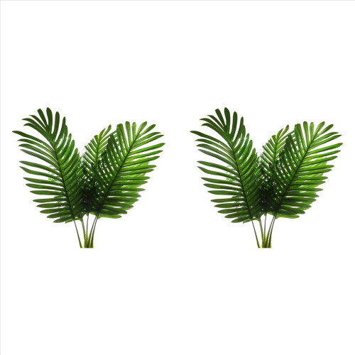 5 Pack Artificial Palm Plants Leaves Faux Turtle Leaf