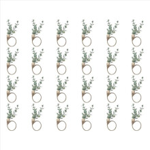 Napkin Rings Set Of 12 Rustic Eucalyptus Wooden Napkin Rings
