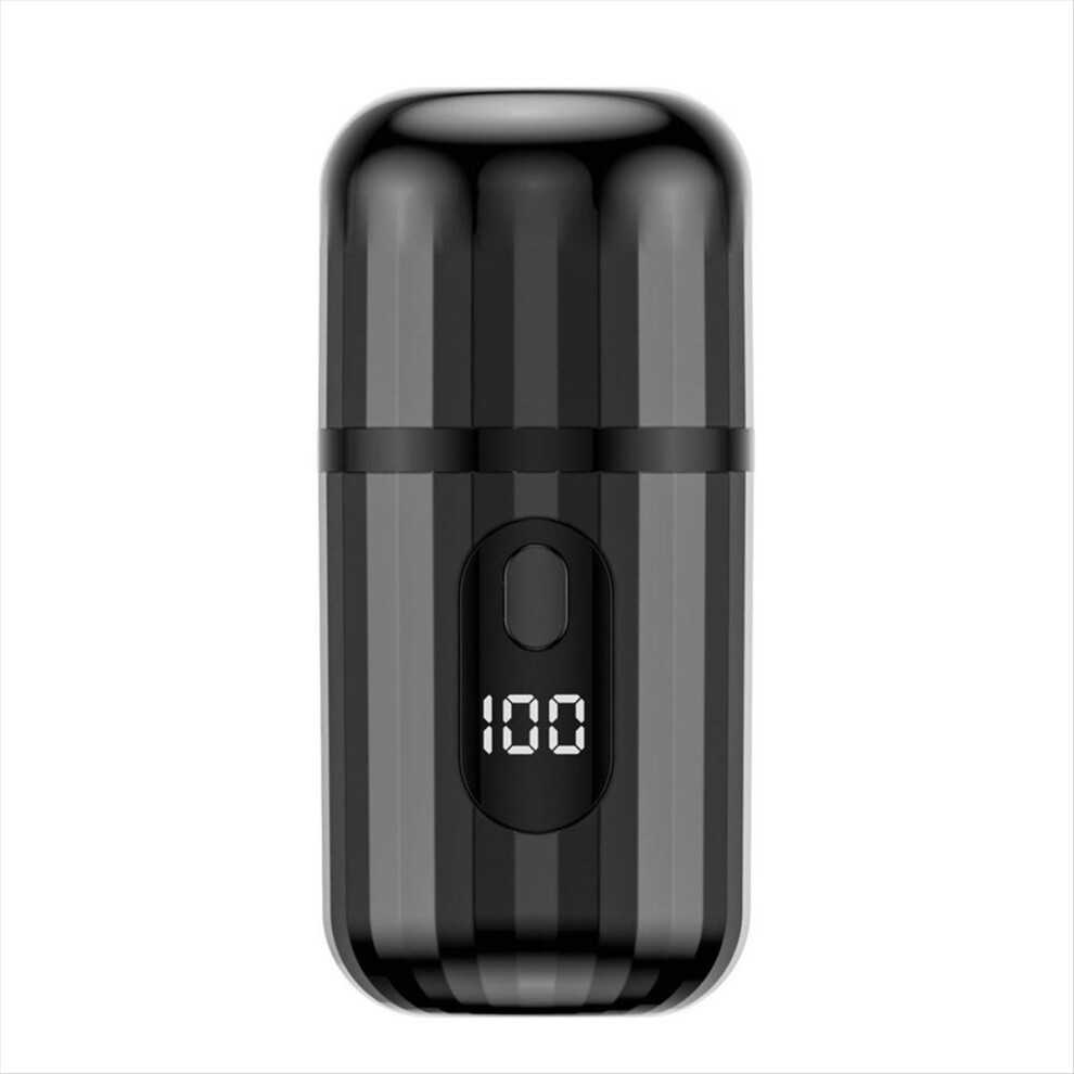 Black Mini Electric Shaver Portable Usb Rechargeable Shaver