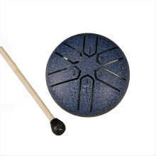 3 Inch 6-Tone Steel Tongue Drum Mini Hand Pan Drums with Drumsticks A