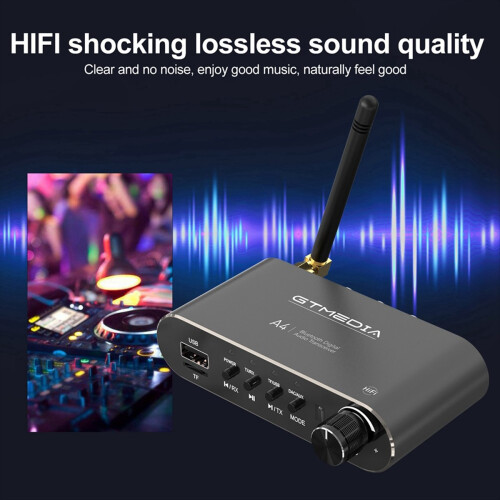 A4 Bluetooth 5.1 Receiver Wireless Audio Adapter with