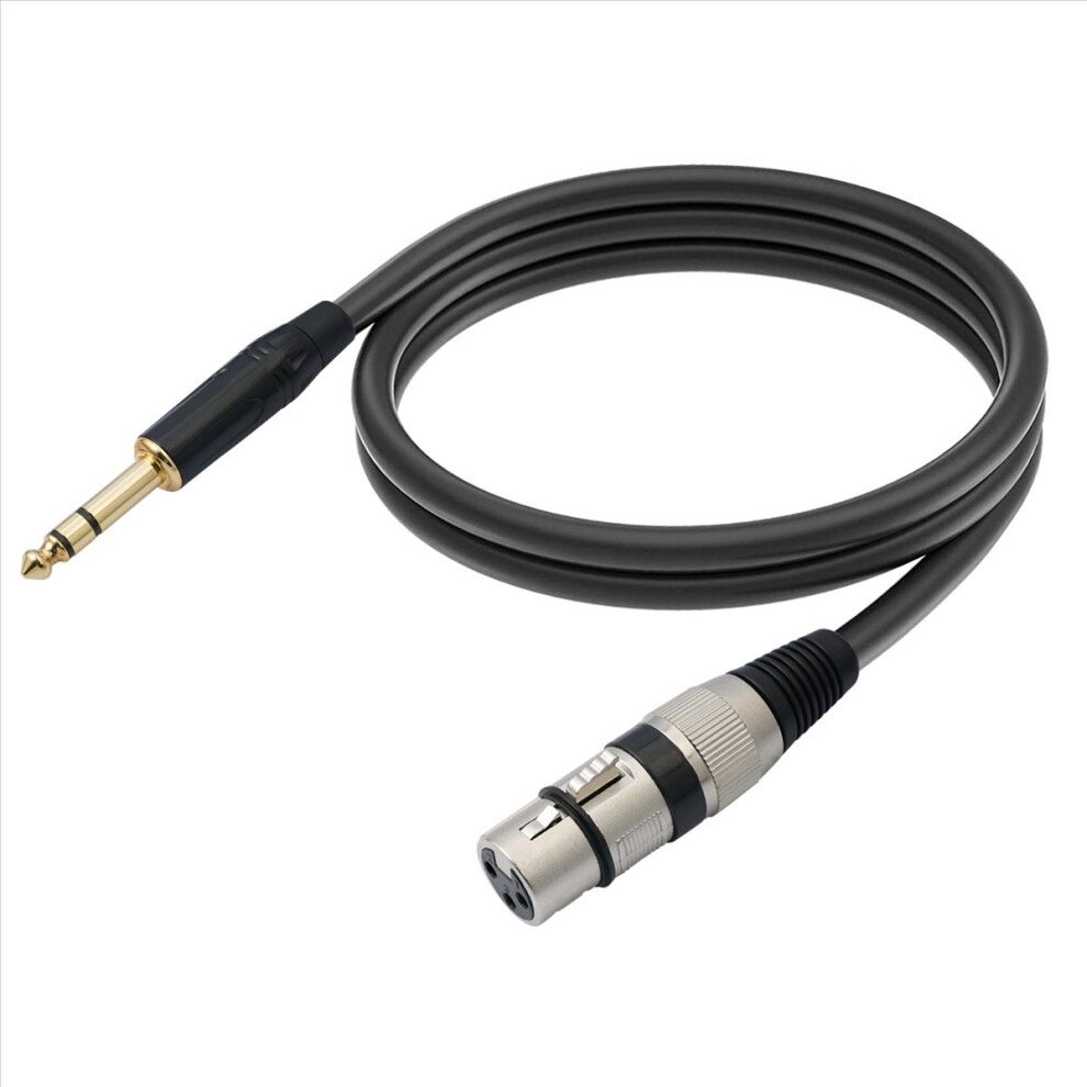 Trs 1/4 Inch To Xlr 3Pin Cable Balanced Xlr To Jack 6.35Mm 1.8M Gold 4853290831665