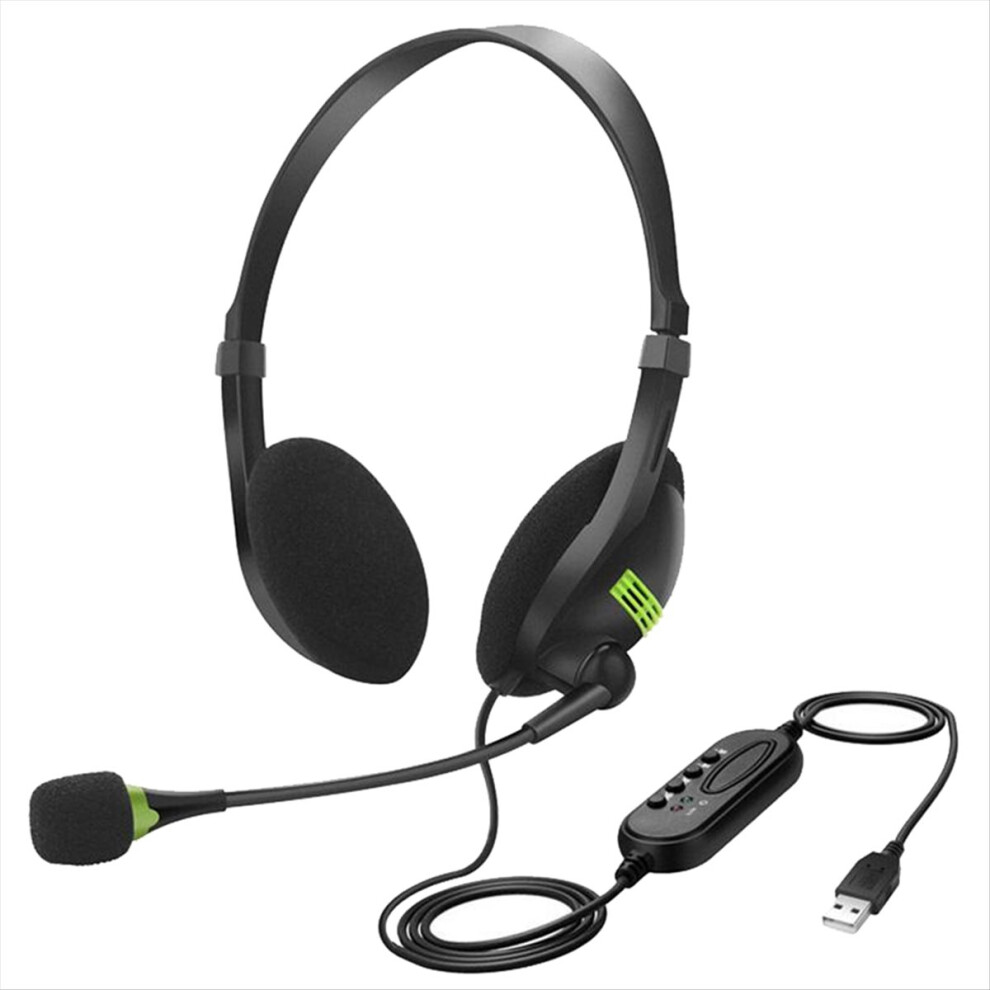 Usb Wired Headset With Microphone Noise Cancelling 4853290832341