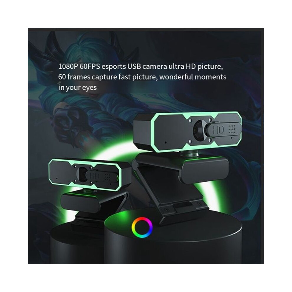 Fill Webcam Microphone Gaming Usb Camera 60Fps Computer 1080P Light 4853290836233