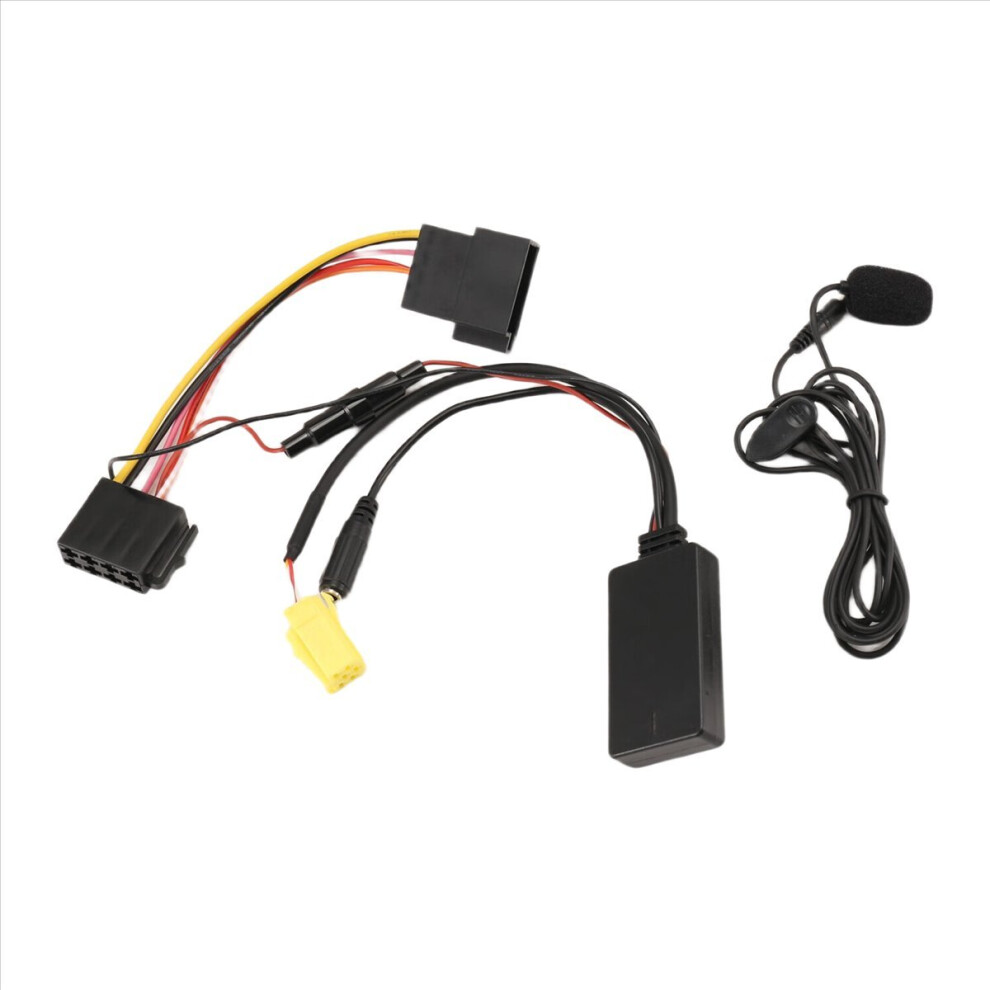 6Pin Car Bluetooth Audio Adapter MIC Handsfree AUX Cable for