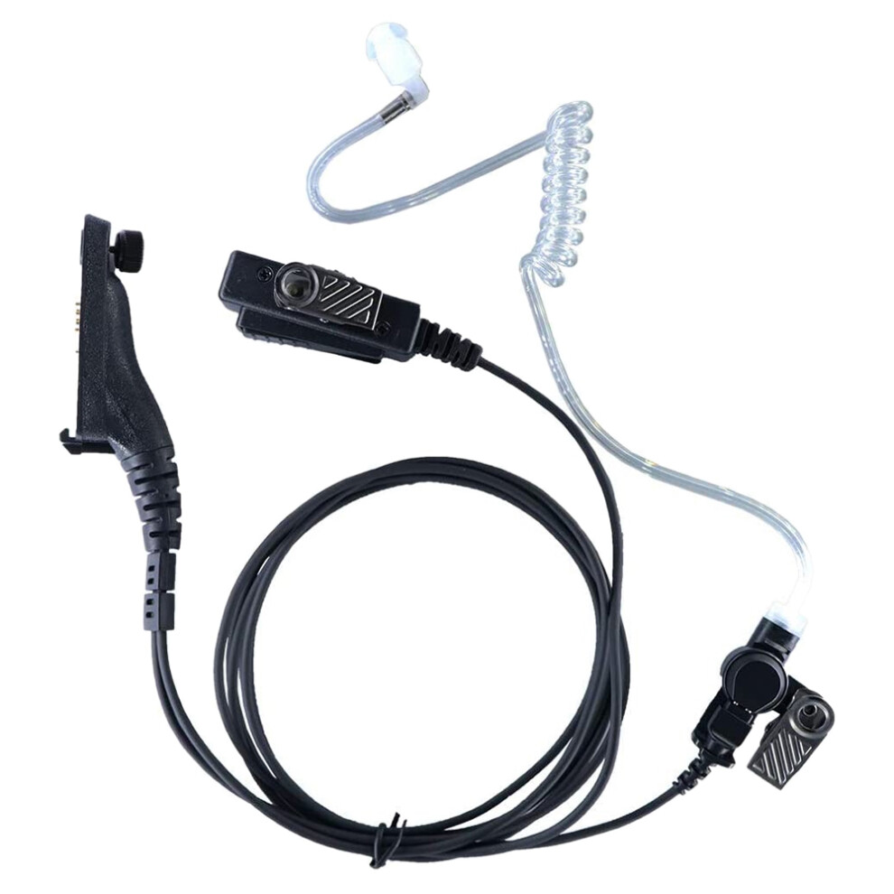Earpiece Acoustic Tube Radio Ear Piece Two Way Headset With Mic 4853290837810