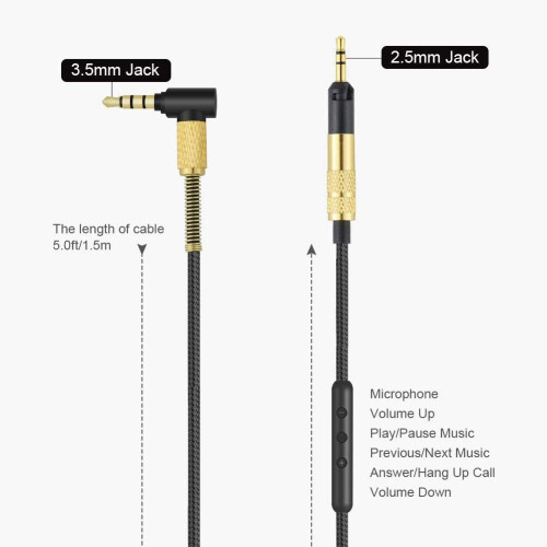 Headphones Audio Cable for HD518 HD558(Without Microphone) 1