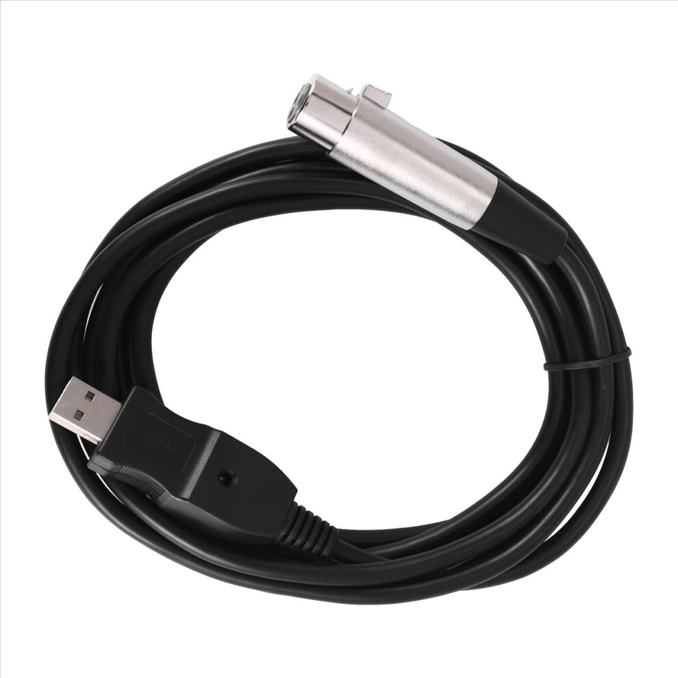 Usb Male To Xlr Female Microphone Usb Mic Link Cable New Black 4853290840049