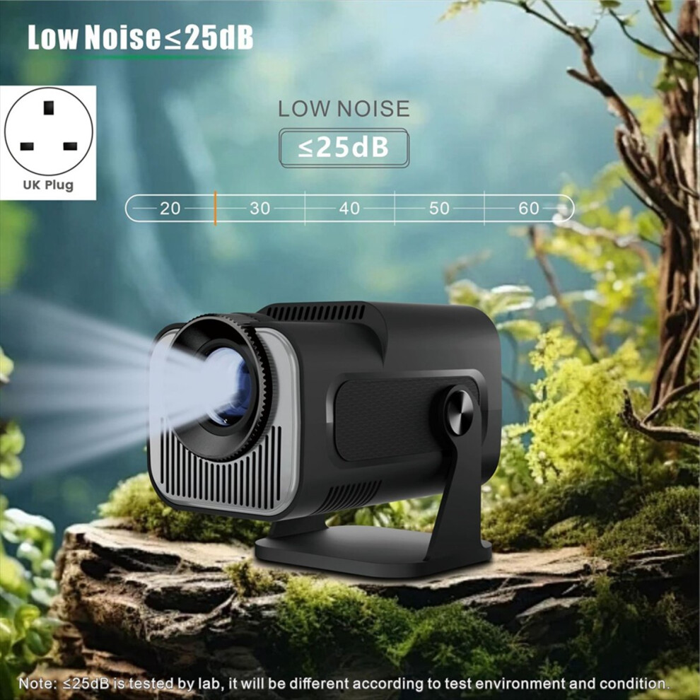 Hy320 Mini Native 720P Android 11 Projector 200Ansi Wifi6,Uk Plug 4853290840889
