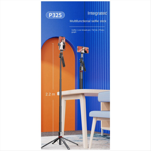 P325 Selfie Stick Four Legged Stand with Dual Bluetooth Remote 2