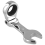 Short Handle Ratchet Wrench with Movable Head,Hardware Tool, 17mm 1