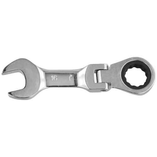 Short Handle Ratchet Wrench with Movable Head,Hardware Tool, 16mm 2