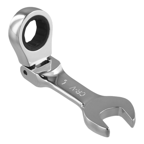 Short Handle Ratchet Wrench with Movable Head,Hardware Tool, 15mm 1