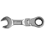 Short Handle Ratchet Wrench with Movable Head,Hardware Tool, 17mm 3