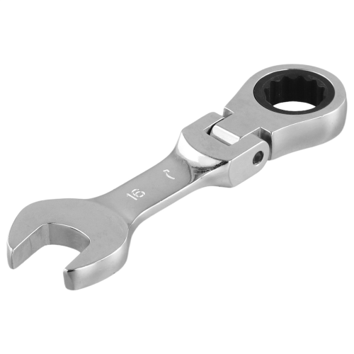 Short Handle Ratchet Wrench with Movable Head,Hardware Tool, 16mm 1