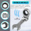 Short Handle Ratchet Wrench with Movable Head,Hardware Tool, 15mm 7