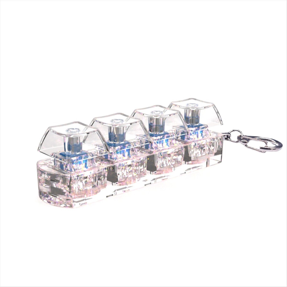 4Keys Keyboard Keycaps Fidget Toy Stress Relief Diy Keycaps Toy D White 4854173796385