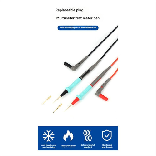 Stainless Steel Multimeter Pen Silicone Test Leads Set 1