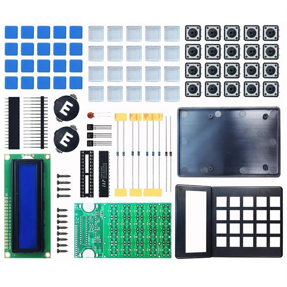 7-Bit Lcd1602 Display Desktop Calculator Soldering Project Kit 4854173701631