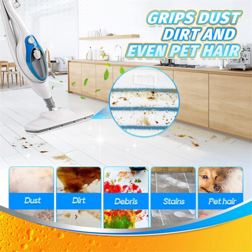 For ThermaPro 10-in-1 Steam Mop Cleaner Microfiber Pads 1
