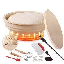 Heating Sourdough Bread Proofing Basket Set, Silicone Batter Bowl
