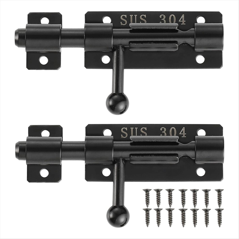 Barrels Bolt Door Latch With Padlock Hole, Slide Door Lock 2 Pack 4854173713931