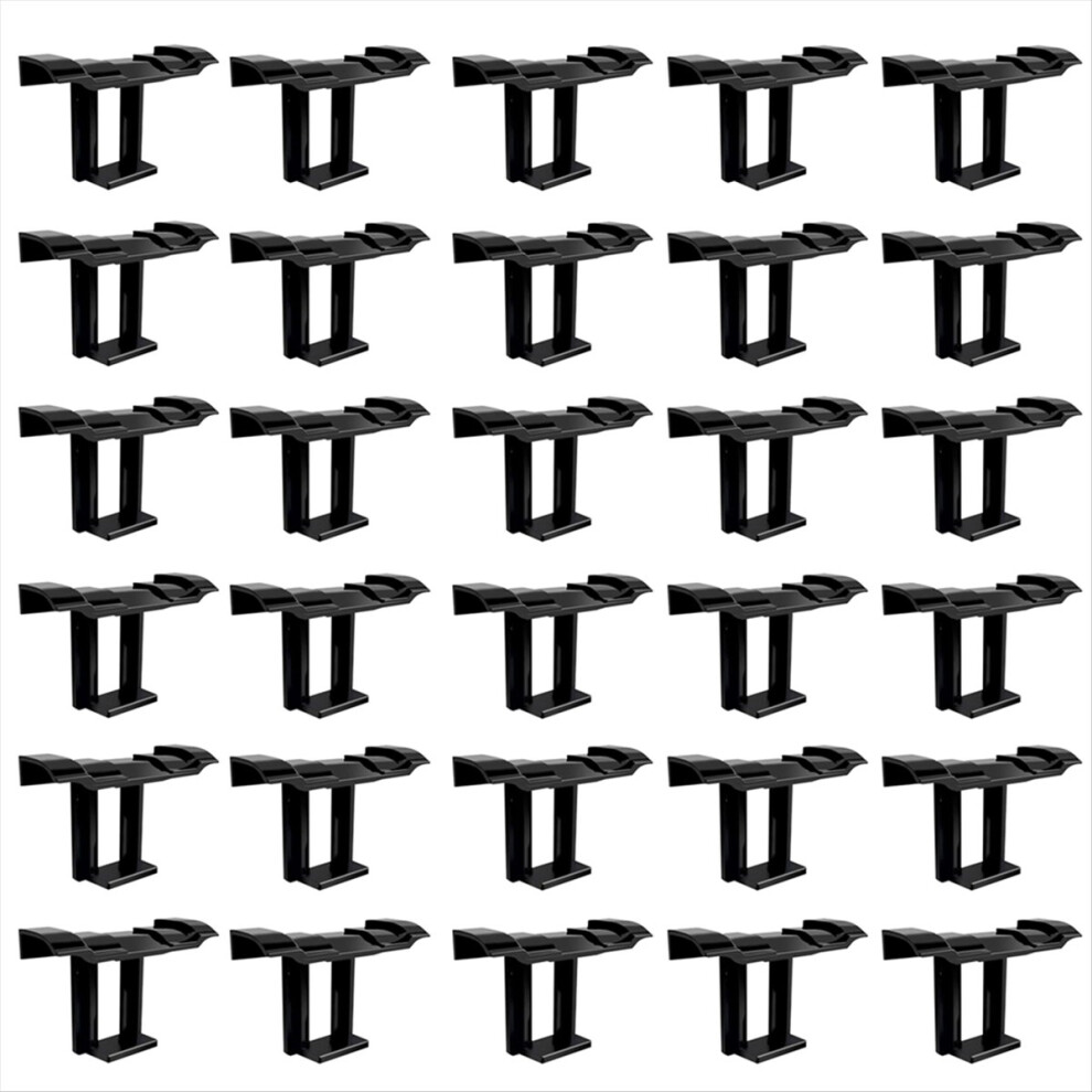 30Pcs Photovoltaic Panel Drainage Buckle 33Mm Black 4854173727648