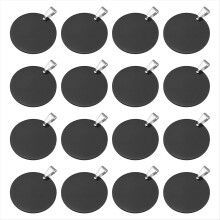 16Pcs Metal Stamping Blanks 30mm Round Dog Tags Black