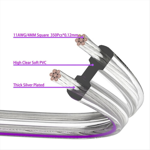 11AWG OFC Speaker Cable Audio Speaker Cable 1m 2