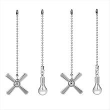 2sets Ceiling Fan Pull Chain Ornaments,Fan Pulls Extension Chains Set