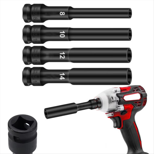 1/2 Drive Socket Wrench Hex Socket Head 8-14mm Tire Removal Tools 2