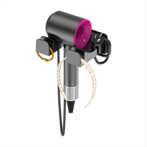 Hair Dryer Wall Mount Bracket Black 2