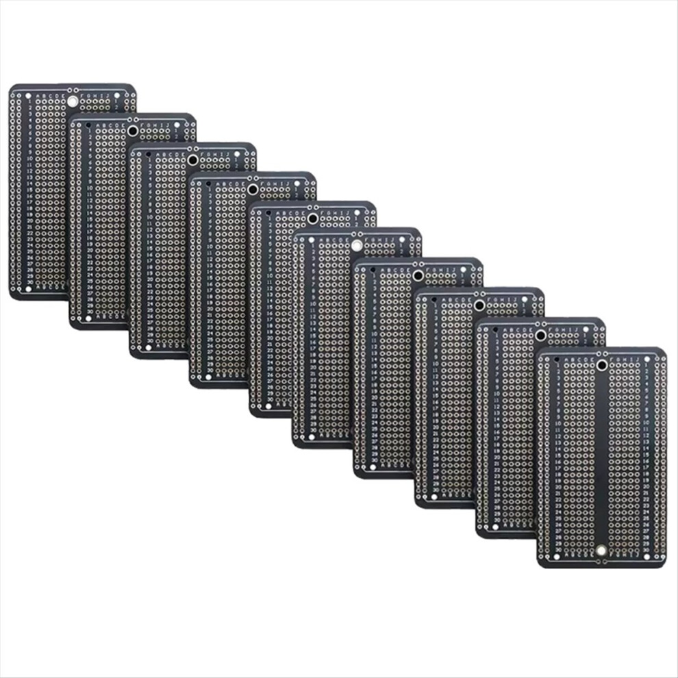 Double-Sided Pcb Board Prototype Kit Diy Welding 10Pcs Black 4853719391534