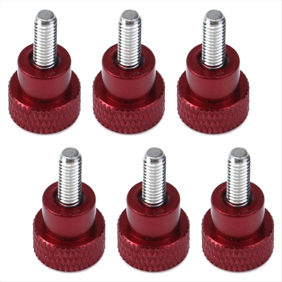6Pcs M4x10mm Threads High Head-Knurled Thumb Screws Knobs 4853719382600