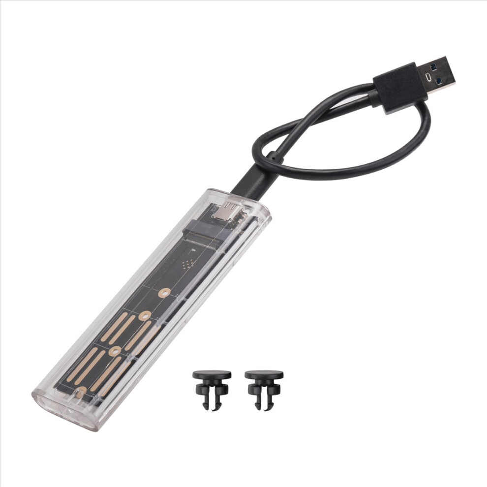 M2 Ssd Case Portable Ssd Rgb Transparent Hard Disk Case 10Gbps For Pc 4853719384369