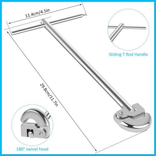Nut Spanner Basin Spanner Sink Faucet Wrench Silver 1
