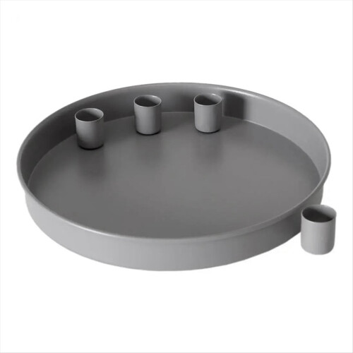 Round Tray with 4 Magnetic Candle Stand 1