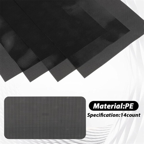 4pcs Plastic Mesh Canvas 14 CT Black Plastic Mesh Canvas Sheets 1