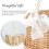 Pastoral Style Wicker Flower Basket with Pearl Handle 2