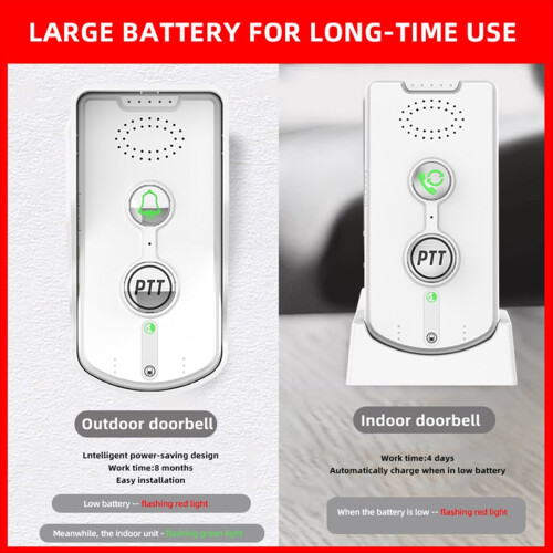 1000M Wireless Audio Door Intercom Black 2