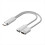USB-C OTG Cable with PD Charging Port, 2-in-1 White 1