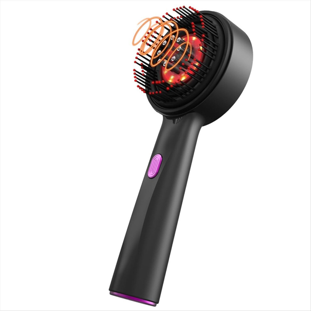 Black Electric Scalp Massage Brush, Ipx7 Waterproof