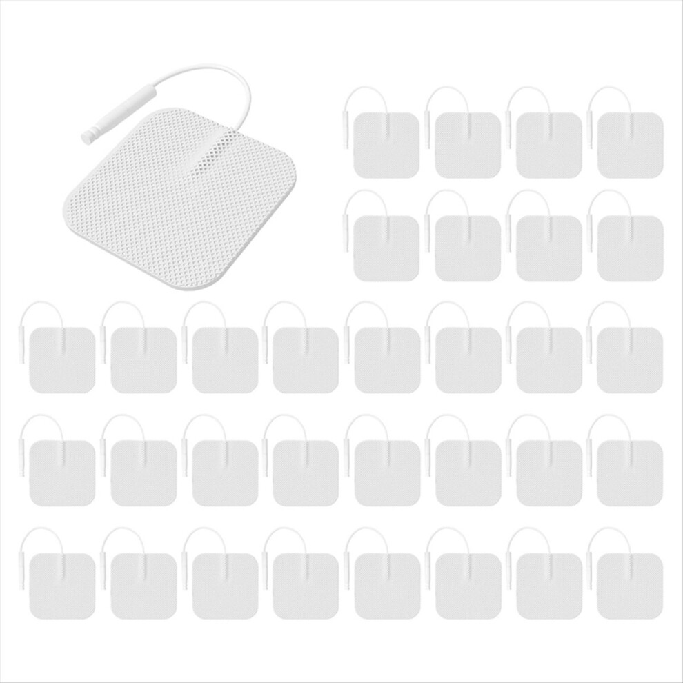TENS Unit Replacement Pads, Reusable Latex-Free Electrodes Pads White