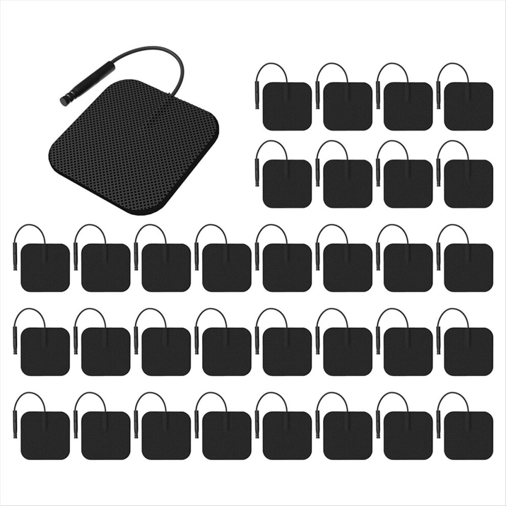 TENS Unit Replacement Pads, Reusable Latex-Free Electrodes Pads Black
