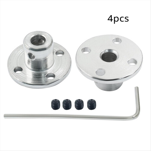 4 Pcs 5mm Metal Flange Shaft Coupling Rigid Flange Coupling 1