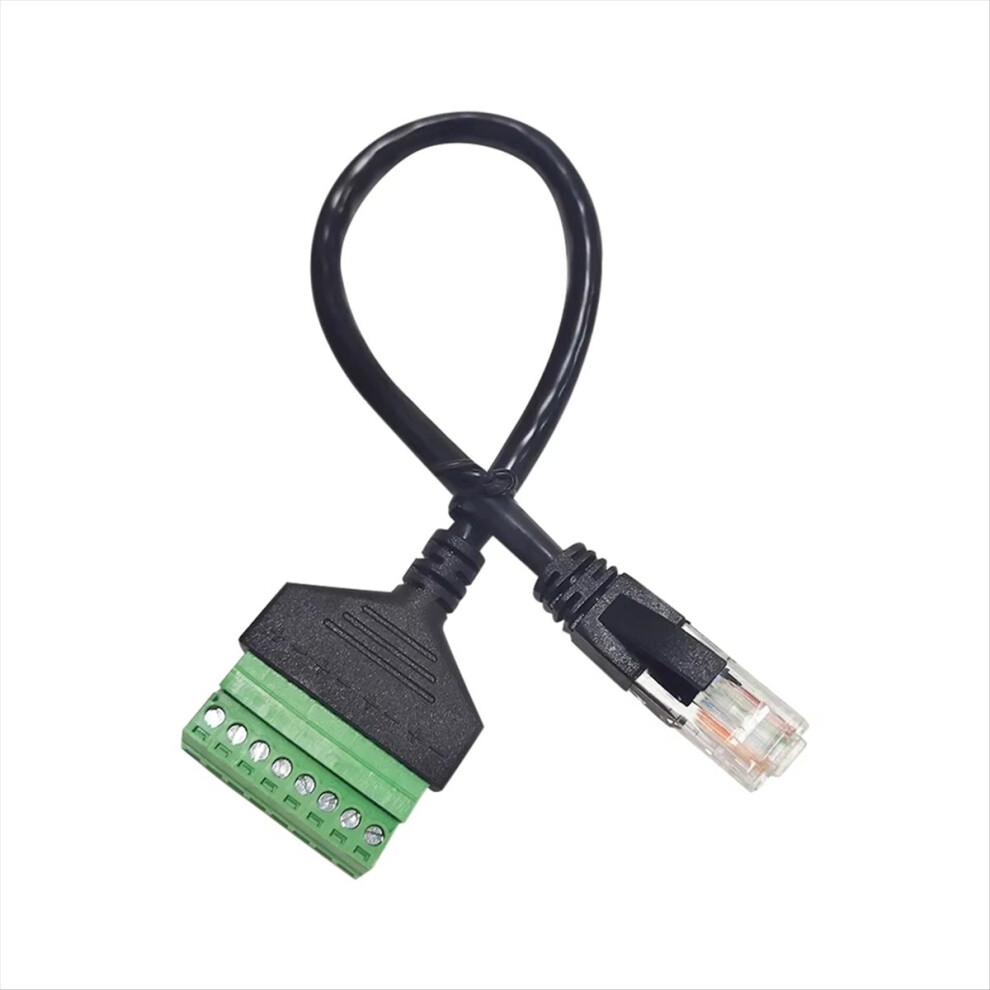 20Cm Rj45 To Screw Terminal Block 8P Connector Ethernet Crystal Head 4712767693352