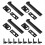 4 set Slide Bolt Latch Lock Black 1